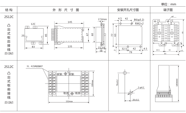 RXMA2中間繼電器外形及安裝尺寸圖片 RXMA2中間繼電器外形及安裝尺寸圖片