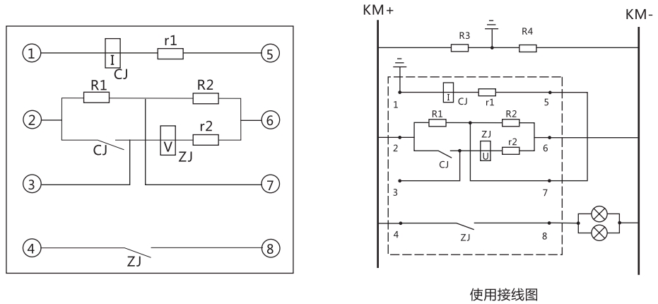 ZJJ-1A內(nèi)部接線及外引接線圖 ZJJ-1A內(nèi)部接線及外引接線圖
