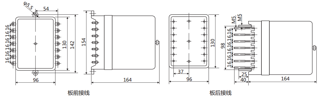 ZJ6中間繼電器安裝及開孔尺寸 ZJ6中間繼電器安裝及開孔尺寸
